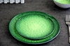 green melamine dinnerware